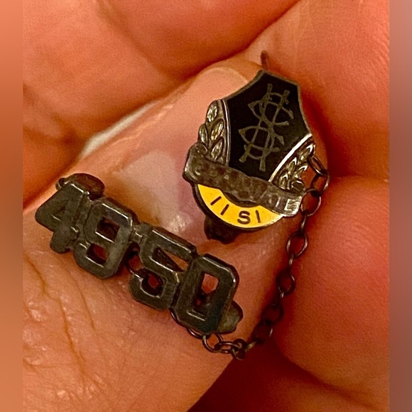 Assorted Metal Lapel Pins Set. Vintage. Collectible. 2 pin is sterling silver - Picture 7 of 7